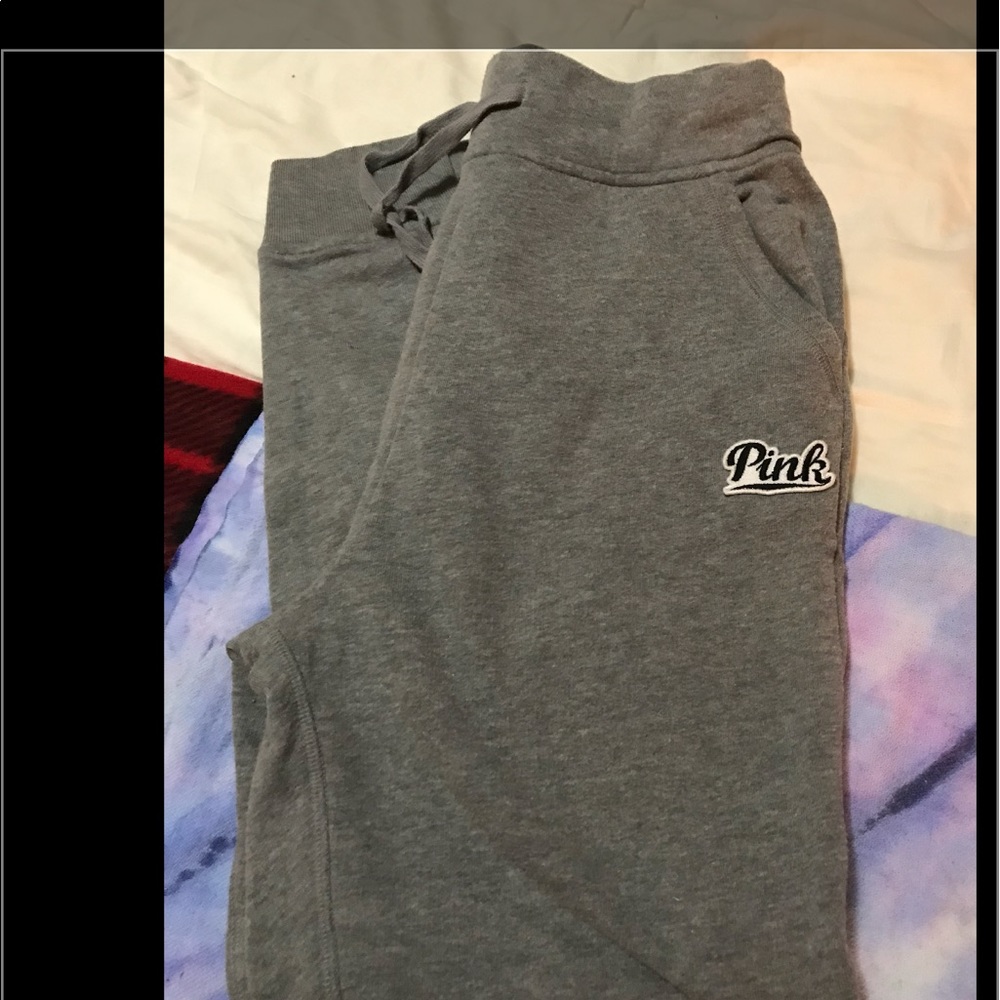 Grey PINK boyfriend joggers